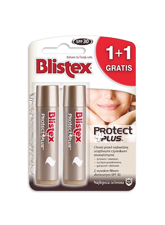 Набір - Blistex Protect Plus Lip Balm SPF 30 (l/balm/2x4.25g) — фото N1