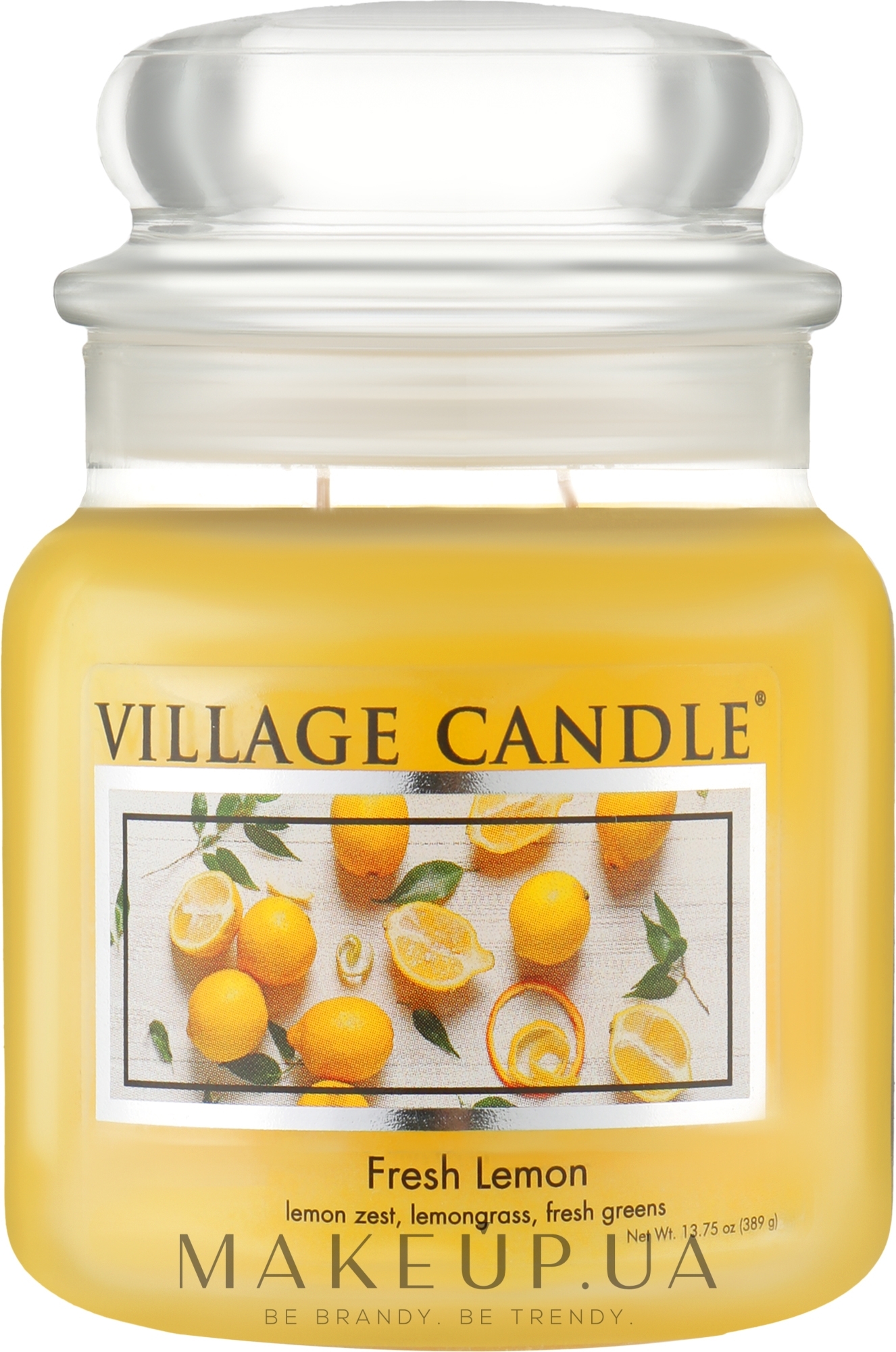 Ароматическая свеча в банке "Свежий лимон" - Village Candle Fresh Lemon — фото 389g