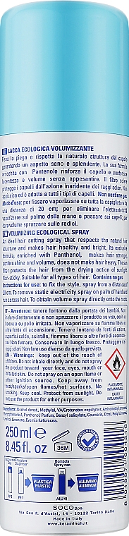 Лак для волос "Дополнительный объем" - Keramine H Lacca Ecologica Volumizzante — фото N4