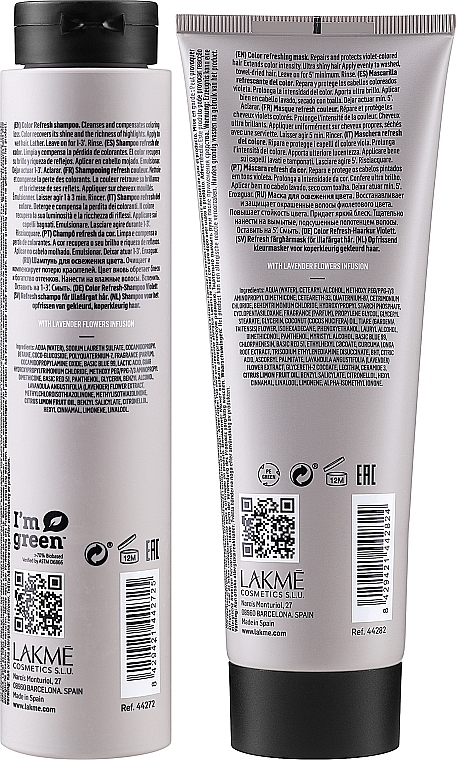 Набор - Lakme Teknia Color Refresh Violet Lavender (shmp/300ml + h/mask/250ml) — фото N3