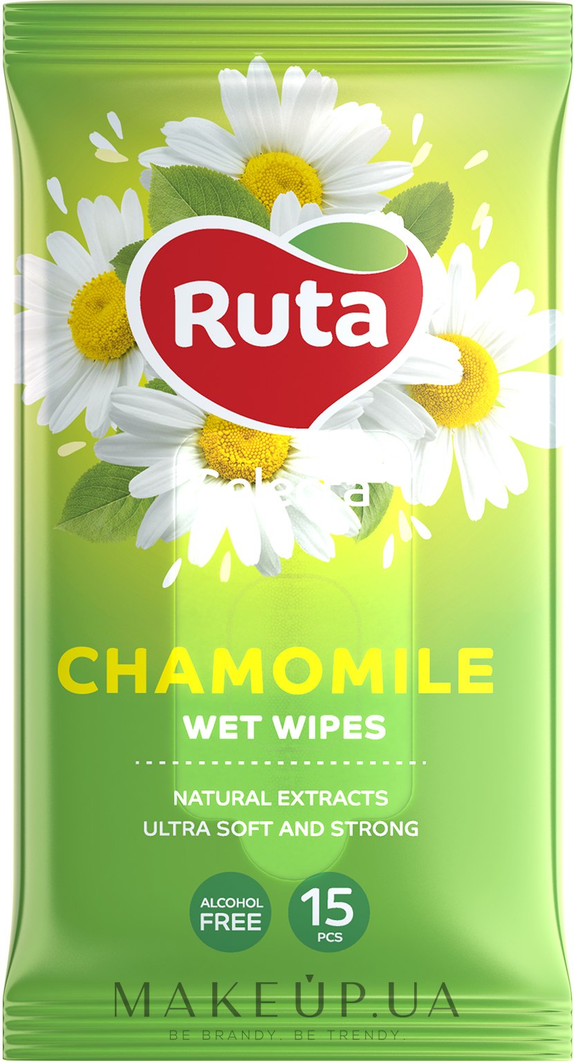Влажные салфетки с экстрактом ромашки - Ruta Selecta Camomile — фото 15шт