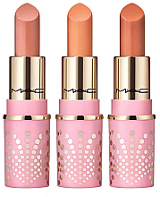 Парфумерія, косметика Набір - M.A.C. Taste Of Bubbly Mini Lipstick Kit Nude (lipstick/3x1.5g)