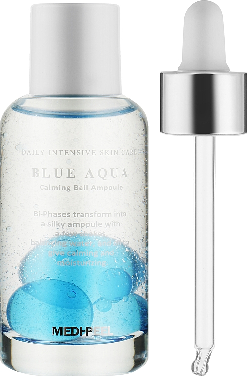 Зволожувальна сироватка для обличчя - Medi Peel Blue Aqua Calming Ball Ampoule — фото N5