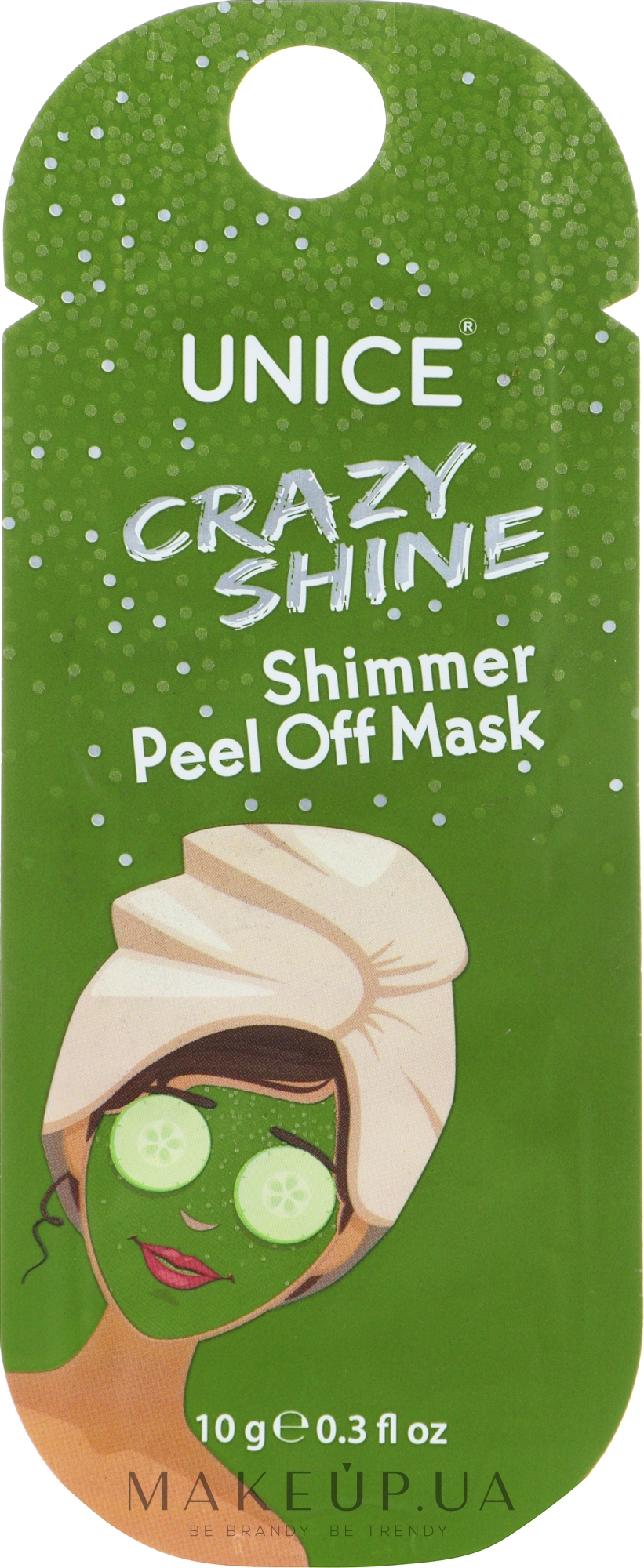 Розгладжувальна маска-плівка - Unice Crazy shine Shimmer Peel Off Mask — фото 10ml