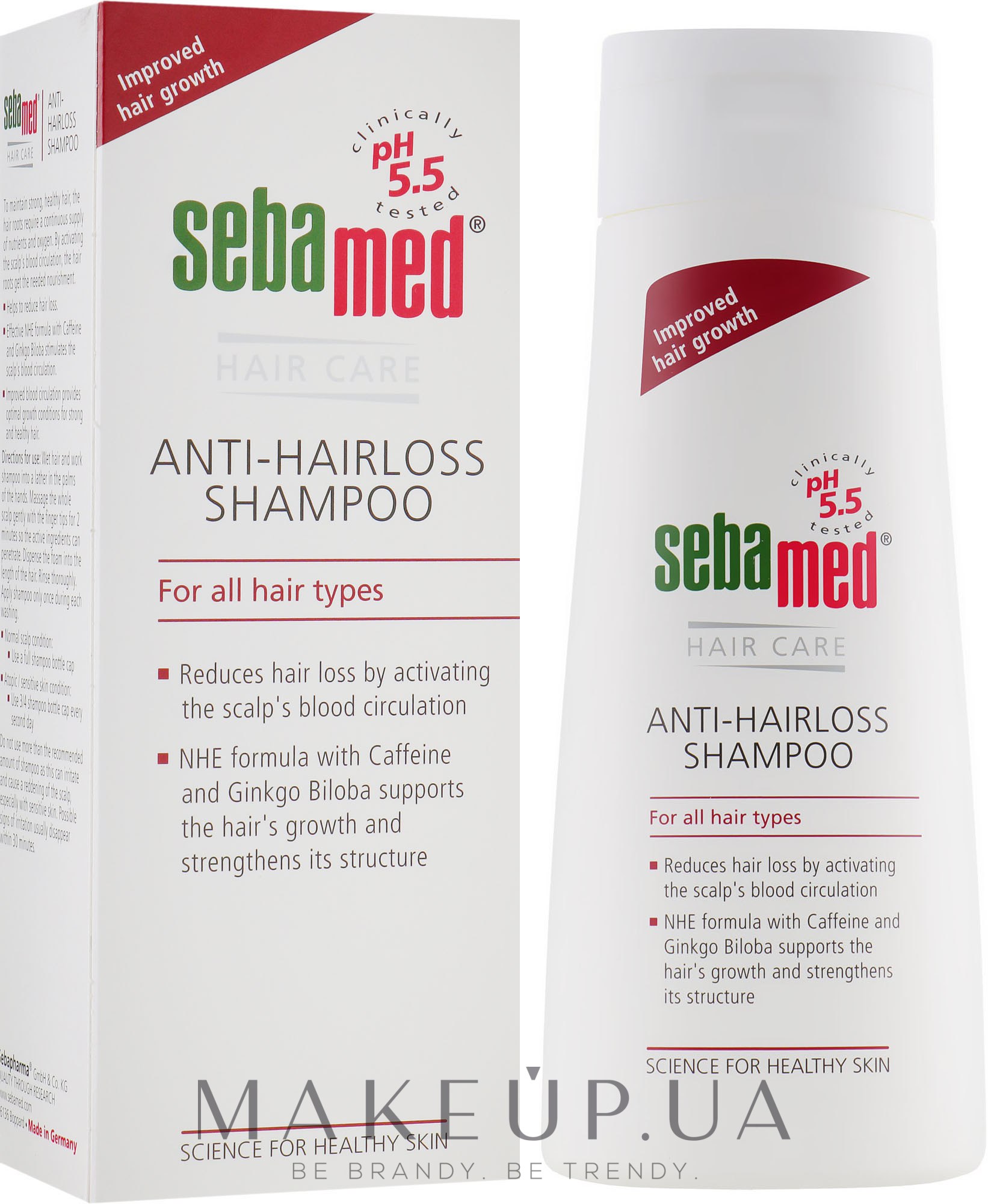 Шампунь против выпадения волос - Sebamed Hair Care Anti-hairloss Shampoo — фото 200ml