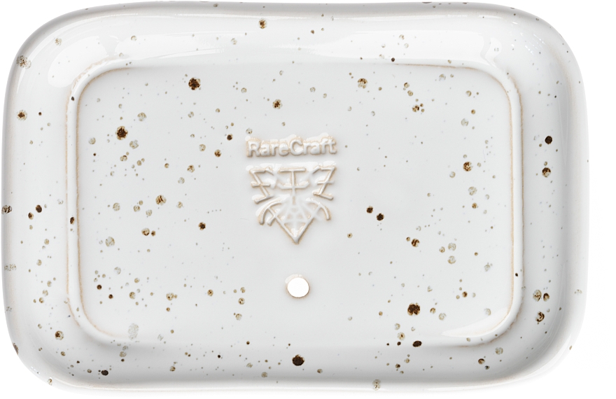 Мильниця керамічна, біло-чорна - RareCraft Soap Dish White & Black — фото N1