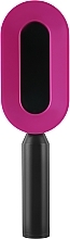 Инновационная расческа для массажа кожи головы, с широкими зубцами, фиолетово-черная - Nuvi Brush PRO — фото N2