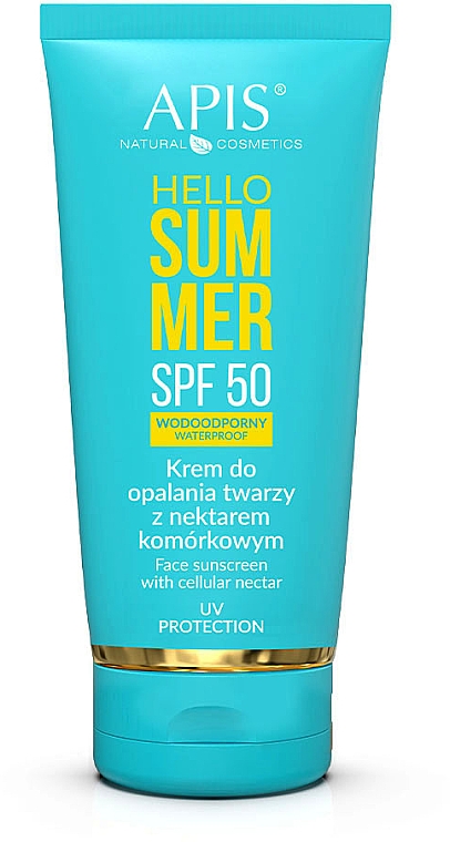 Солнцезащитный крем для лица с клеточным нектаром SPF50 - APIS Hello Summer — фото N1