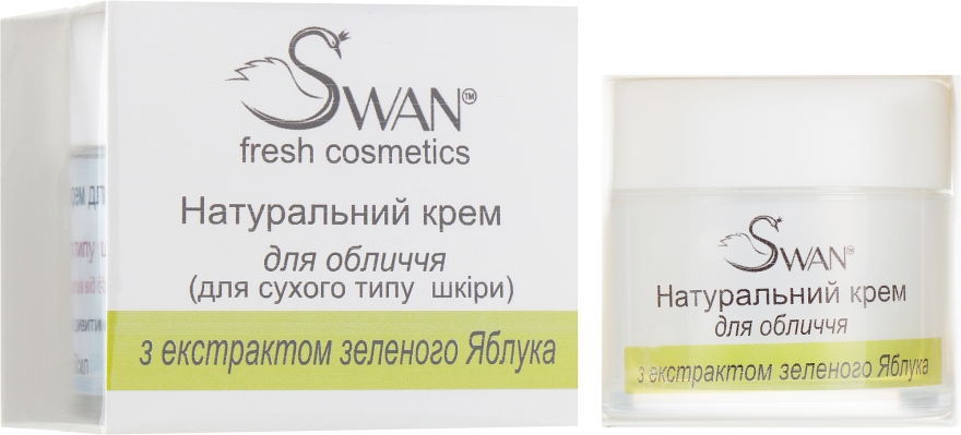 Крем для лица с экстрактом зеленого яблока для сухой кожи - Swan Face Cream