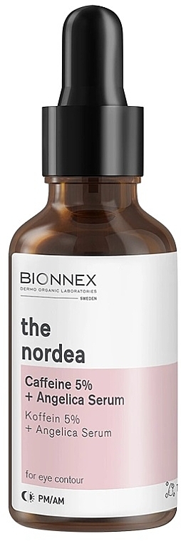 Сыворотка для кожи вокруг глаз - Bionnex The Nordea Caffeine 5% + Angelica Serum — фото N1