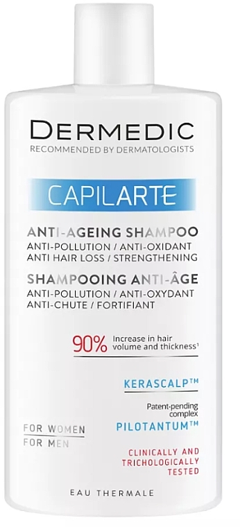 Антивозрастной шампунь для волос с признаками старения волосяных фолликулов и стержней - Dermedic Capilarte Anti-ageing Shampoo — фото N1