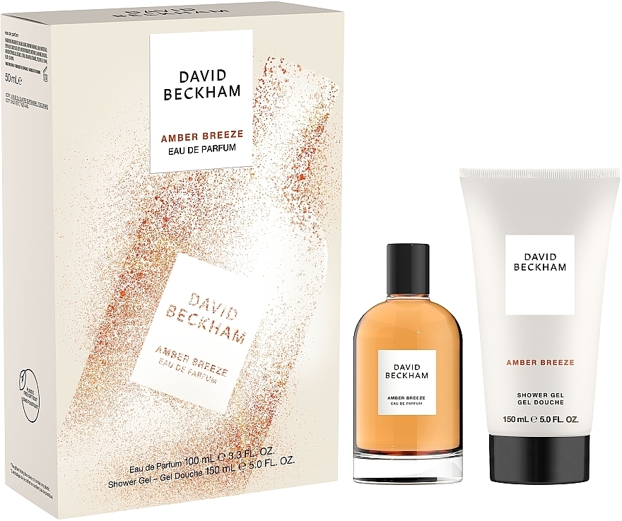 David Beckham Amber Breeze - Набор (edp/100ml + sh/gel/150ml) — фото N1