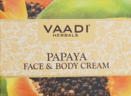 Духи, Парфюмерия, косметика Крем для лица и тела "Папайя" - Vaadi Herbals Papaya Cream