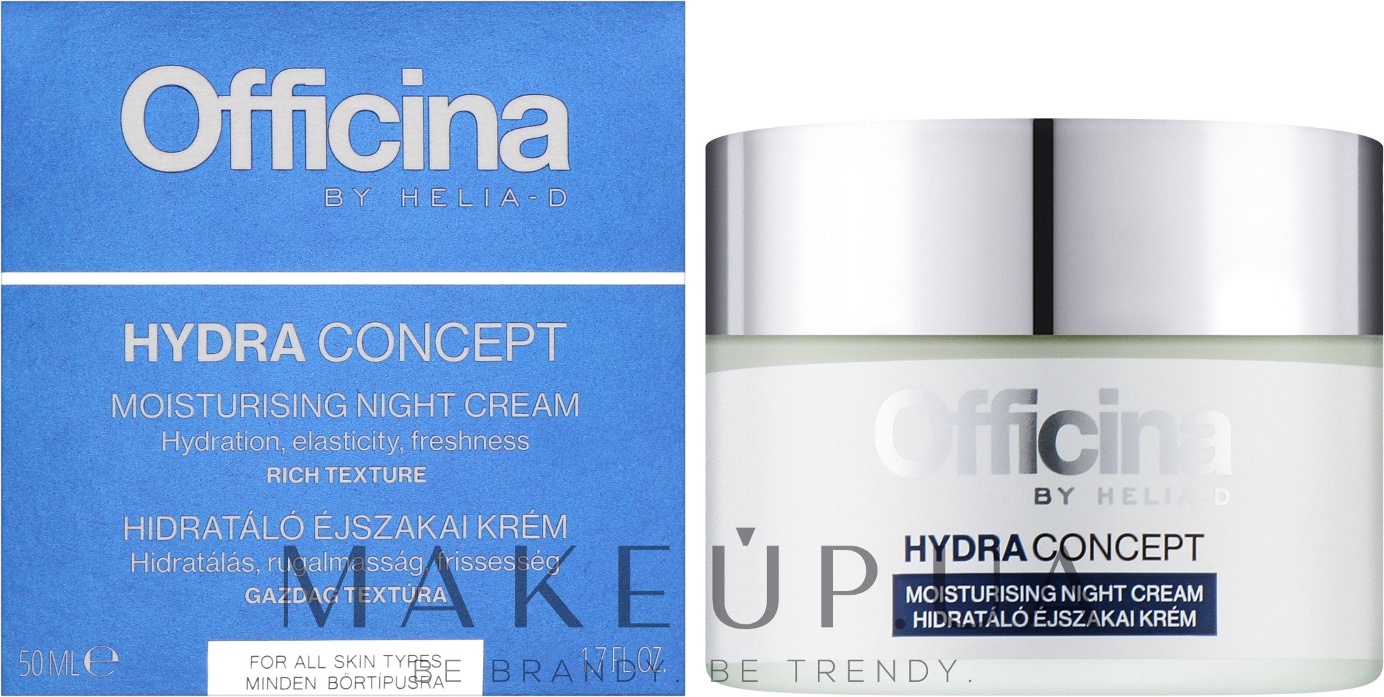 Зволожувальний крем для обличчя, нічний - Helia-D Officina Hydra Concept Moisturizing Night Cream  — фото 50ml