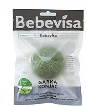 Духи, Парфюмерия, косметика Спонж для умывания "Зелёный чай" - Bebevisa Konjac Sponge