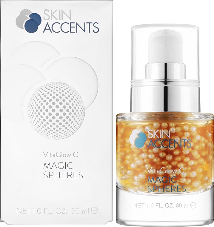 Сироватка з перлинками "Вітамін С" - Inspira:cosmetics Skin Accents VitaGlow C Magic Spheres — фото N2