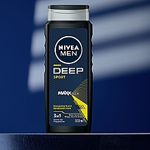 Гель для душу 3 в 1 - Nivea Men Deep Sport MAXXTECH Shower Gel — фото N5