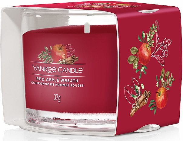 Ароматическая мини-свеча в стакане - Yankee Candle Red Apple Wreath Filled Votive — фото N2