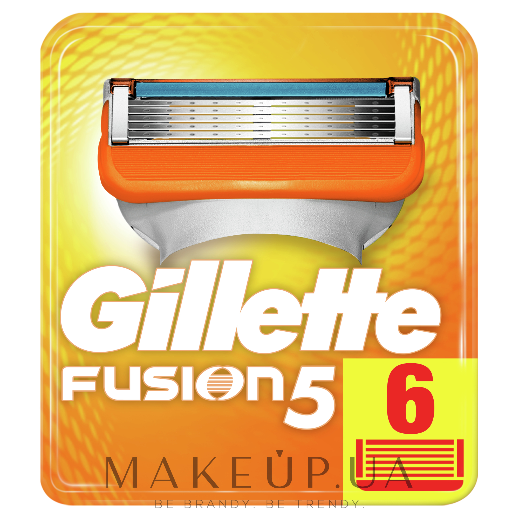 Сменные кассеты для бритья, 6 шт. - Gillette Fusion — фото 6шт
