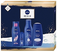 Парфумерія, косметика Набір - NIVEA Time For Me Set (s/g/250ml + lot/250ml + shm/250ml + deo/50ml)