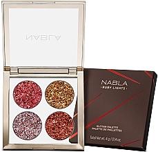 Парфумерія, косметика Палетка тіней для повік - Nabla Ruby Lights Collection Glitter Palette