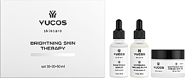 Духи, Парфюмерия, косметика УЦЕНКА Набор для осветления кожи - Yucos Brightning Skin Therapy (peel/30ml + ser/30ml + cr/50ml) *