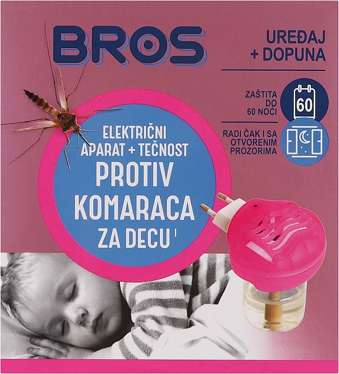 Електрофумігатор + рідина від комарів для дітей - Bros — фото N1