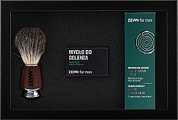 Парфумерія, косметика Набір - Zew For Men Shaving Kit (soap/85ml + ash/balm/80ml + sh/brush/1pcs)