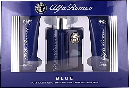 Alfa Romeo Blue - Набор (edt/125ml + sh/gel/100ml + ash/balm/100ml) — фото N1