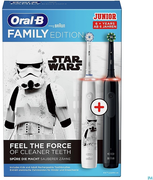 Електрична зубна щітка - Oral-B Junior Star Wars Family Edition (tooth/brush/2pcs) — фото N3