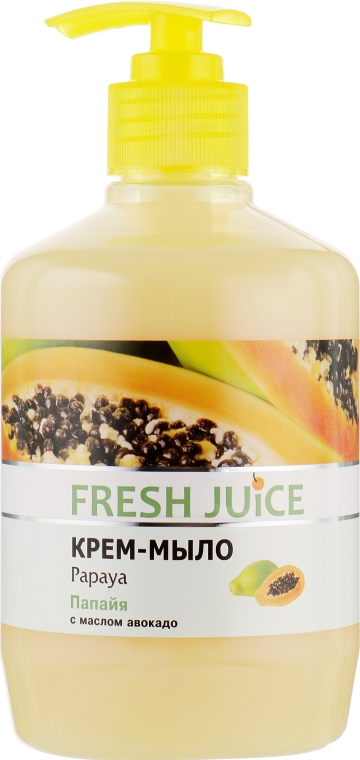 Крем-мыло с увлажняющим молочком "Папайя" с дозатором - Fresh Juice Papaya — фото N2