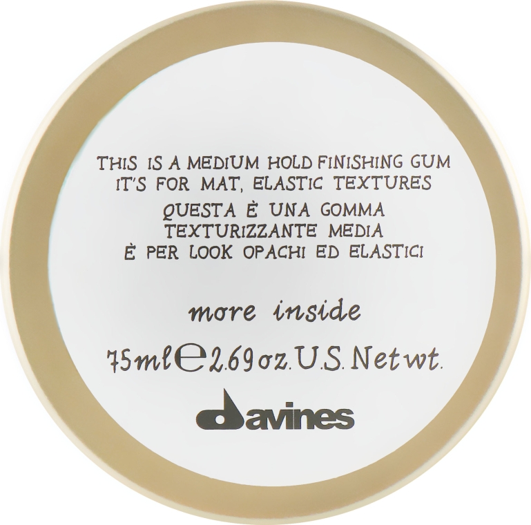Эластик-гель для подвижных структур - Davines More Inside Medium Hold Finishing Gum — фото N1