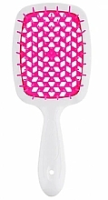 Духи, Парфюмерия, косметика Расчёска для волос, белая с розовым - Hollow Comb Superbrush Plus White Pink