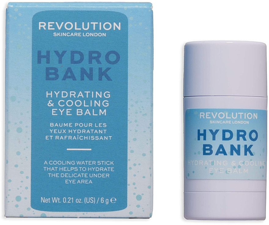Увлажняющий и охлаждающий бальзам для глаз - Revolution Skincare Hydro Bank Hydrating & Cooling Eye Balm — фото N1