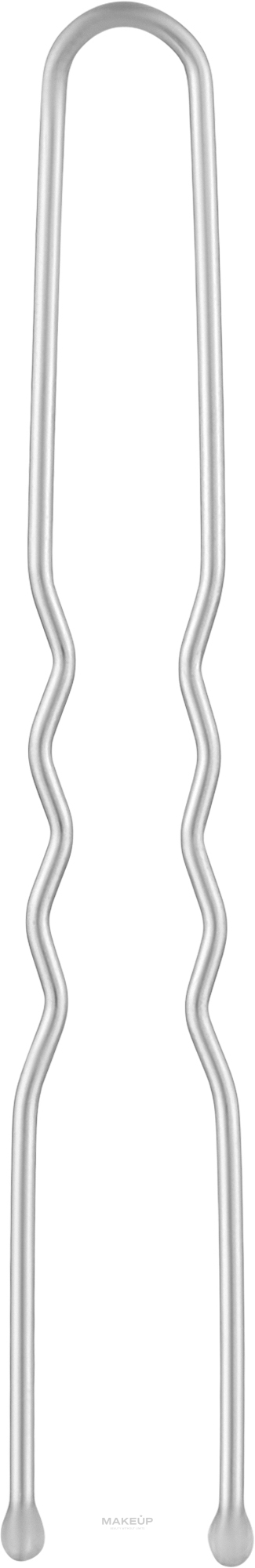 Шпильки для волосся хвилястої форми сталеві, 60 мм, срібло - Cosmo Shop — фото 50шт
