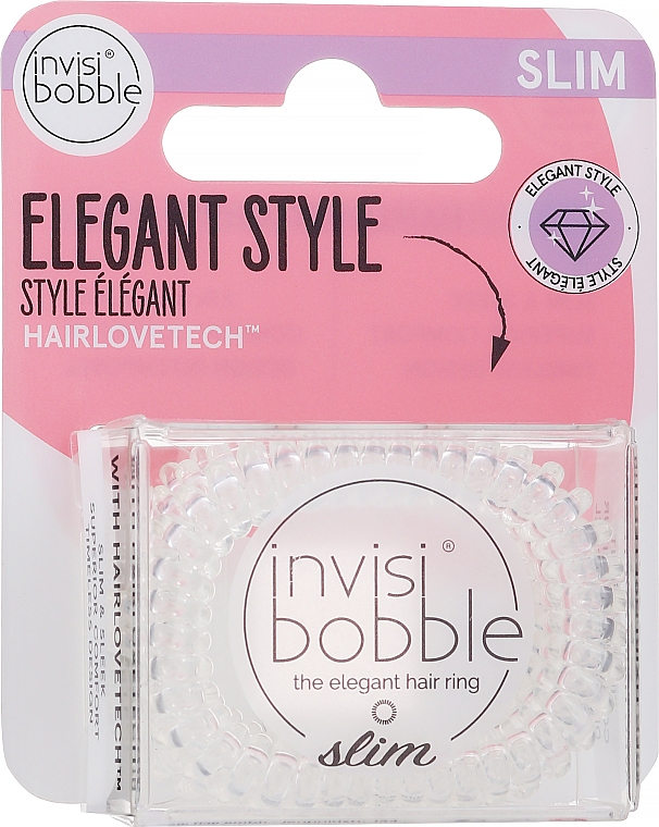 Резинка-браслет для волос - Invisibobble Slim Cristal Clear — фото N2