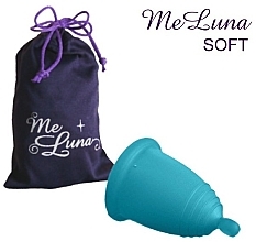 Менструальная чаша с шариком, размер S, морская волна - MeLuna Soft Menstrual Cup Ball — фото N1