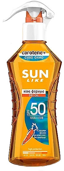 Солнцезащитное сухое масло для тела - Sun Like Dry Oil Spray SPF 50 New Formula — фото N1