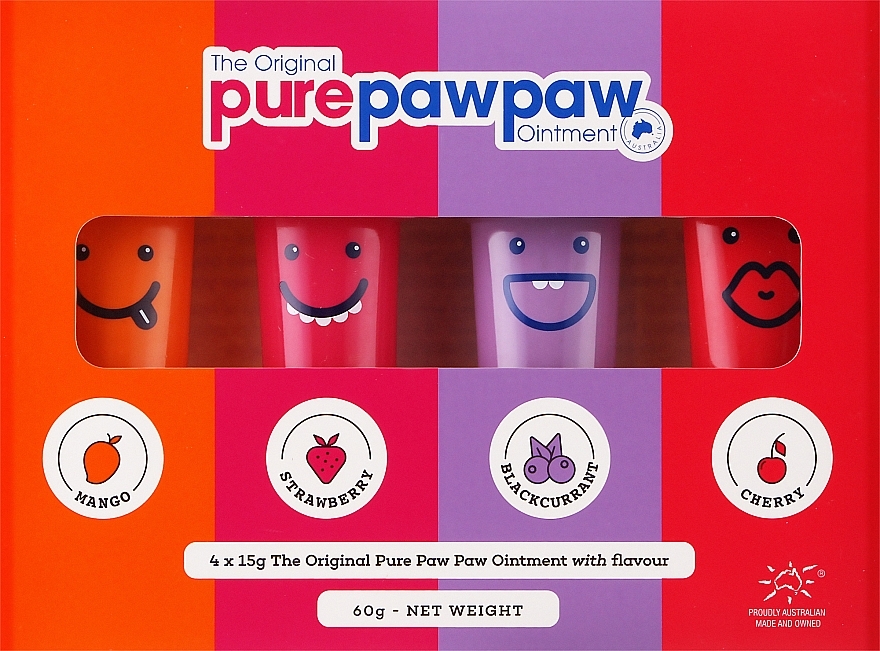 Набор восстанавливающих бальзамов для губ - Pure Paw Paw Four Pack (lip/balm/4x15g) — фото N1