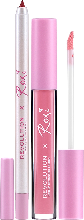Набір - Makeup Revolution x Roxi Cherry Blossom Lip Set (lip/pencil/1g + lip/gloss/3ml) — фото N2
