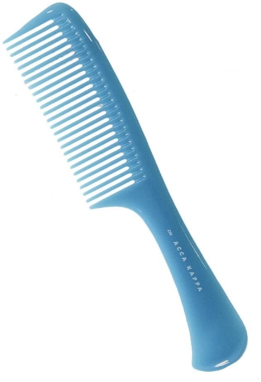 Гребінець для волосся, 230, блакитний - Acca Kappa Pettine Basic Con Manico — фото N1