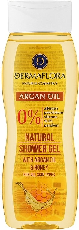 Гель для душу - Dermaflora Natural Shower Gel With Argan Oil — фото N1