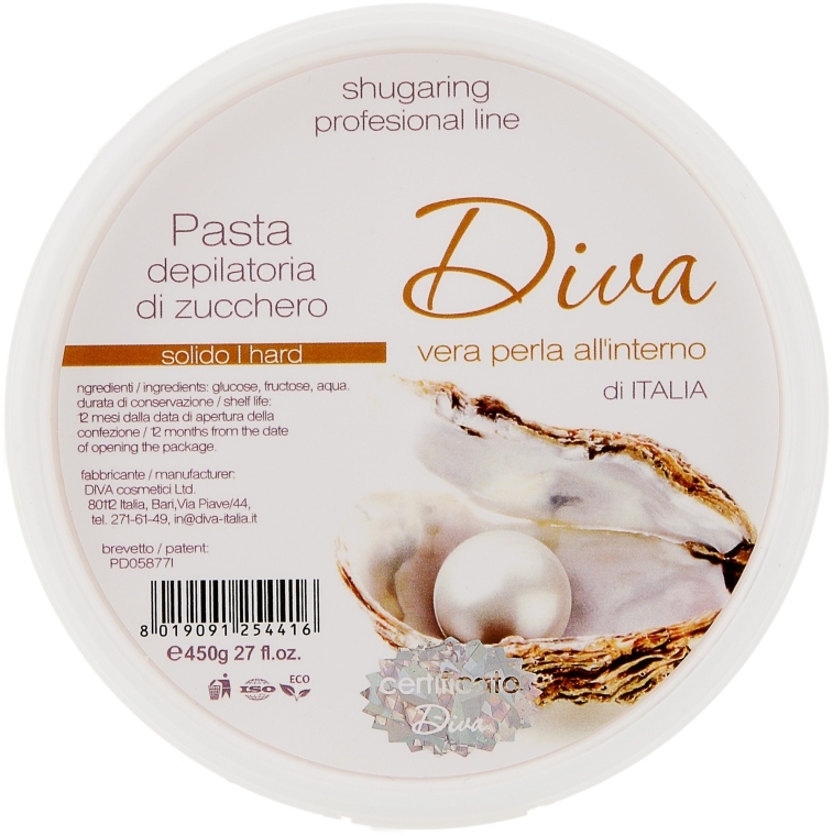 Жесткая сахарная паста для шугаринга - Diva Cosmetici Sugaring Professional Line Hard