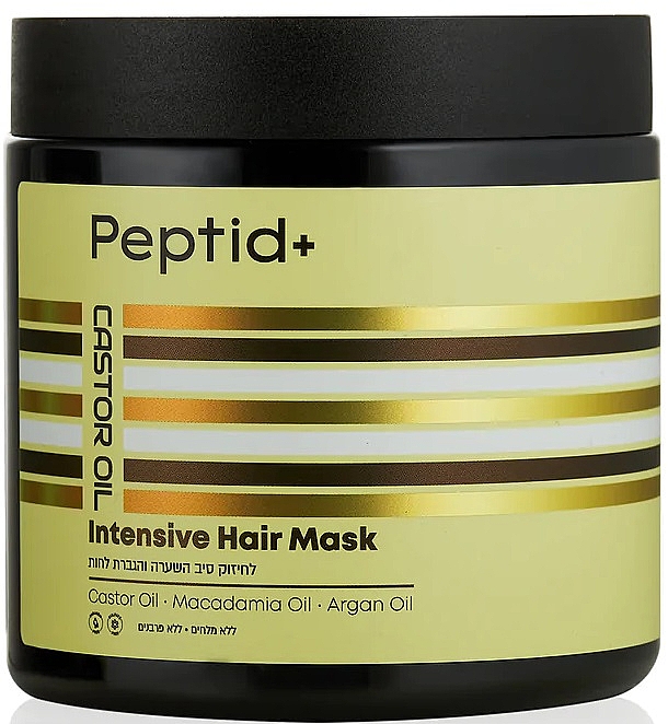 Інтенсивна маска для волосся - Peptid+ Castor Oil & Macadamia Intensive Hair Mask — фото N1
