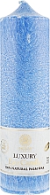 Свеча из пальмового воска колонна синяя 21,5 см - Saules Fabrika Luxury Eco Candle — фото N1