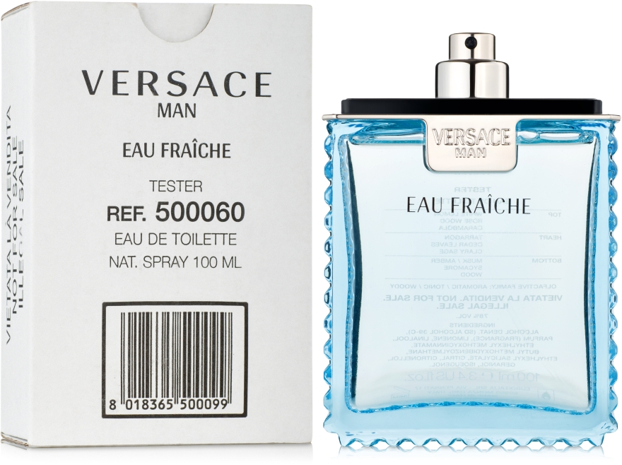 Versace Man Eau Fraiche - Туалетная вода (тестер без крышечки) — фото N2