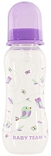Бутылочка для кормления с силиконовой соской, 250 мл, фиолетовая - Baby Team — фото N1