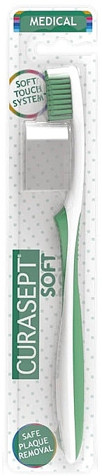 Зубная щетка "Soft Medical" мягкая, зеленая - Curaprox Curasept Toothbrush Green — фото N2