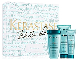 Духи, Парфюмерия, косметика Набор - Kerastase With Love Resistance Holiday Set (shamp/250ml + fondant/200ml + h/milk/150ml)