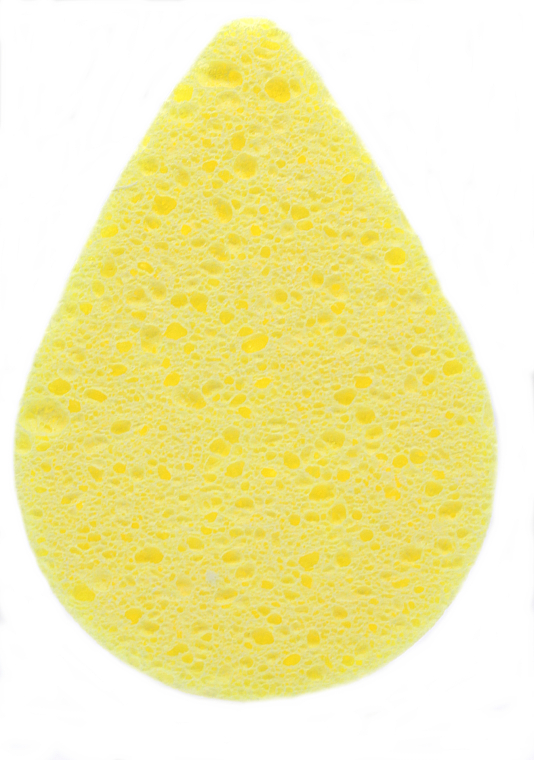 Спонж для вмивання, целюлоза, "Крапля" жовтий - Cosmo Shop — фото N1